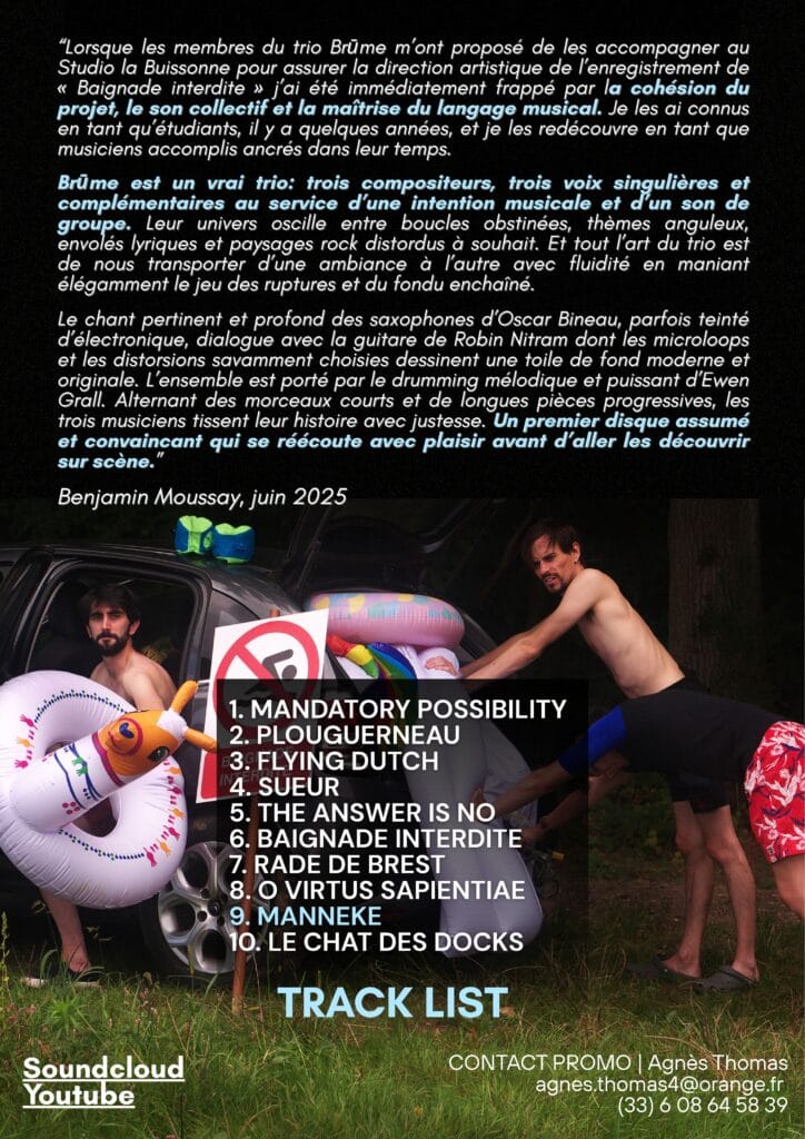 Communiqué de presse de sortie de l'album 'Baignade Interdite' (page n°2)